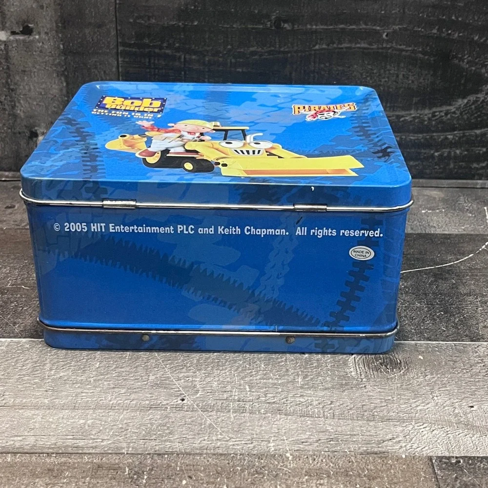 Bob the Builder Pittsburgh Pirates Metal Lunch Box 2005 White Blue Tin